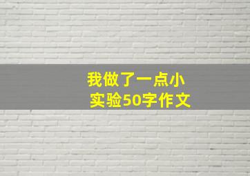 我做了一点小实验50字作文