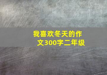 我喜欢冬天的作文300字二年级