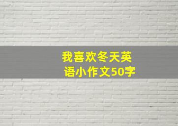 我喜欢冬天英语小作文50字