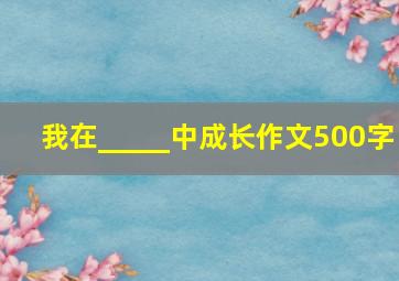 我在_____中成长作文500字