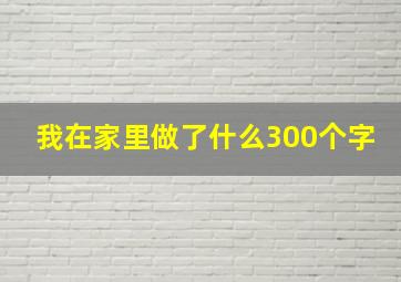 我在家里做了什么300个字