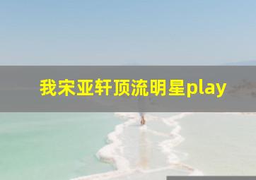 我宋亚轩顶流明星play