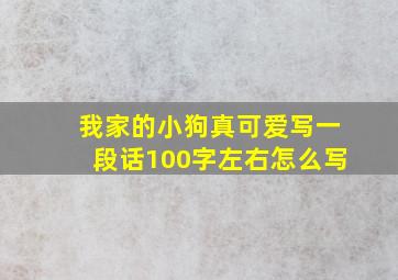 我家的小狗真可爱写一段话100字左右怎么写