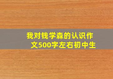 我对钱学森的认识作文500字左右初中生