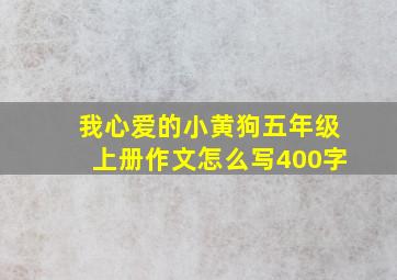 我心爱的小黄狗五年级上册作文怎么写400字