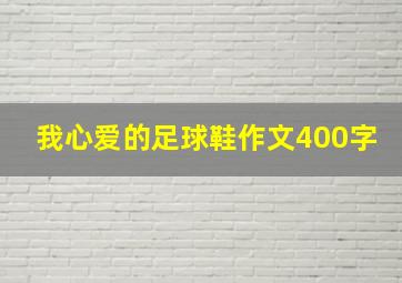 我心爱的足球鞋作文400字