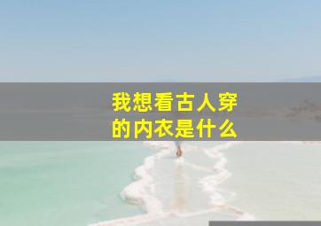 我想看古人穿的内衣是什么