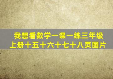 我想看数学一课一练三年级上册十五十六十七十八页图片