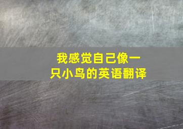 我感觉自己像一只小鸟的英语翻译