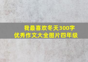 我最喜欢冬天300字优秀作文大全图片四年级