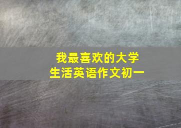 我最喜欢的大学生活英语作文初一