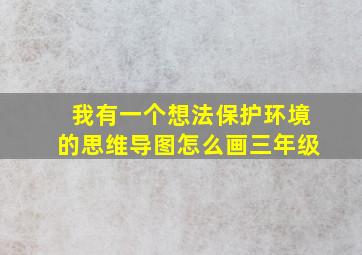 我有一个想法保护环境的思维导图怎么画三年级