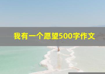 我有一个愿望500字作文