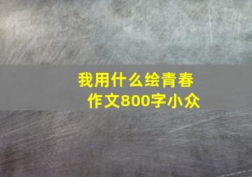 我用什么绘青春作文800字小众