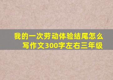 我的一次劳动体验结尾怎么写作文300字左右三年级