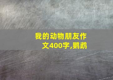 我的动物朋友作文400字,鹦鹉