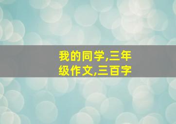 我的同学,三年级作文,三百字