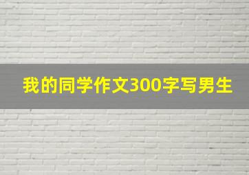 我的同学作文300字写男生