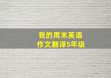 我的周末英语作文翻译5年级