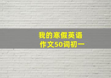 我的寒假英语作文50词初一