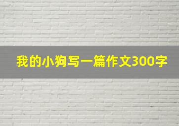 我的小狗写一篇作文300字