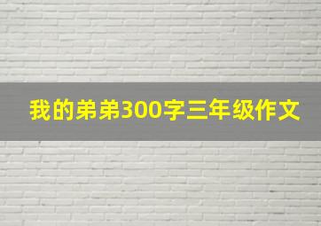 我的弟弟300字三年级作文