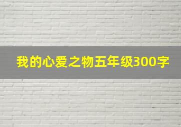 我的心爱之物五年级300字