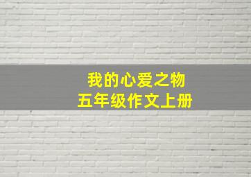 我的心爱之物五年级作文上册