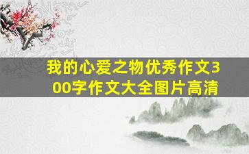 我的心爱之物优秀作文300字作文大全图片高清