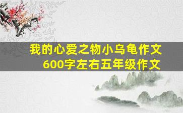 我的心爱之物小乌龟作文600字左右五年级作文