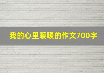 我的心里暖暖的作文700字