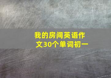 我的房间英语作文30个单词初一