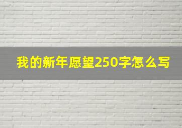 我的新年愿望250字怎么写