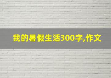 我的暑假生活300字,作文