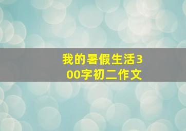 我的暑假生活300字初二作文