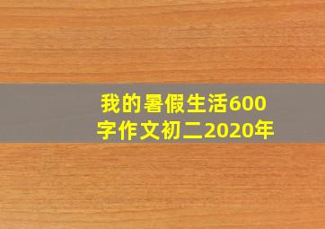 我的暑假生活600字作文初二2020年