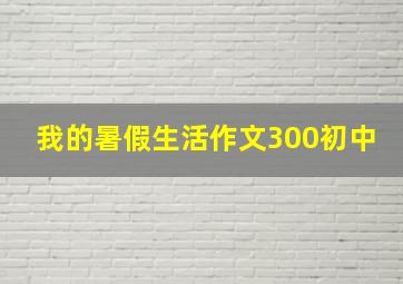 我的暑假生活作文300初中