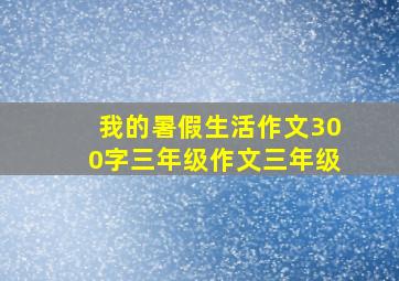 我的暑假生活作文300字三年级作文三年级