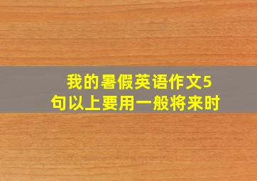 我的暑假英语作文5句以上要用一般将来时