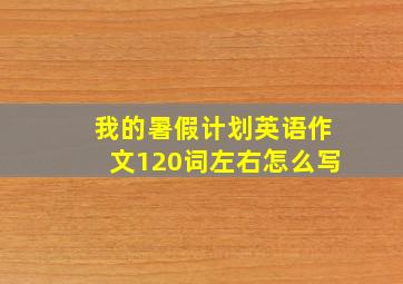 我的暑假计划英语作文120词左右怎么写