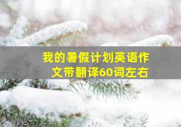 我的暑假计划英语作文带翻译60词左右