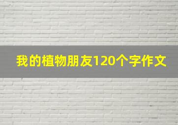 我的植物朋友120个字作文