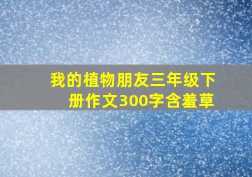 我的植物朋友三年级下册作文300字含羞草