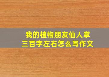 我的植物朋友仙人掌三百字左右怎么写作文