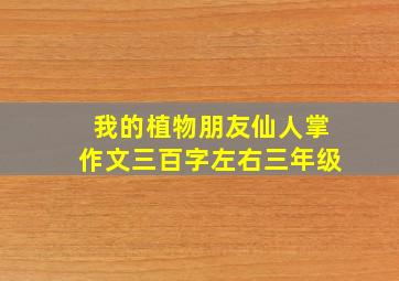 我的植物朋友仙人掌作文三百字左右三年级