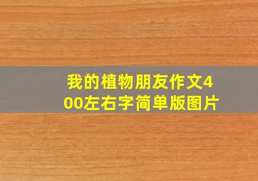 我的植物朋友作文400左右字简单版图片