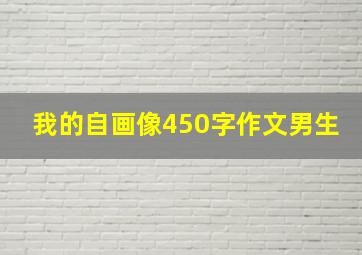 我的自画像450字作文男生