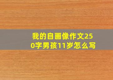 我的自画像作文250字男孩11岁怎么写