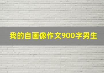 我的自画像作文900字男生