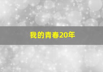 我的青春20年